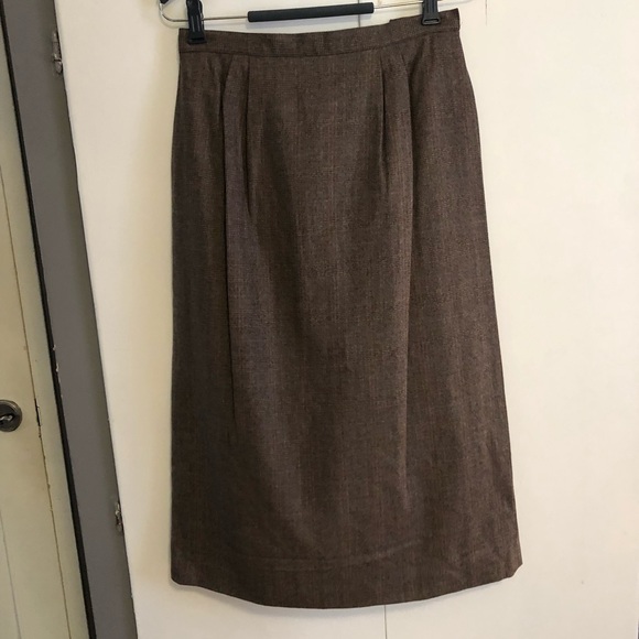 1980’s pinup ILGWU Vintage wool a-line high waist skirt - Picture 1 of 8